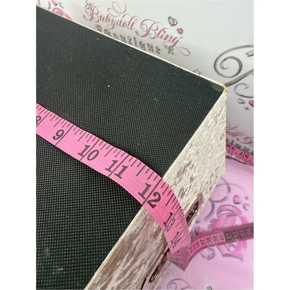 Storage bin shiny metal handles Velvet Fabric Storage Bin - Taupe